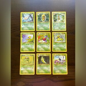 Beedrill, Victreebell, Butterfree Evolution Pokemon Cards